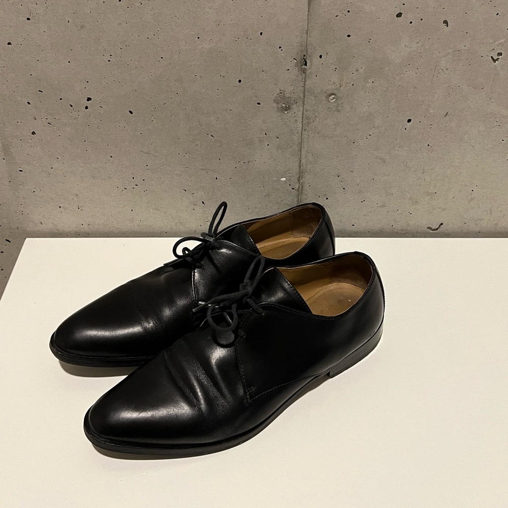 Everlane Women’s The Modern Oxford Shoes Leather Lace Up Black Size 8.5 - Picture 4 of 13